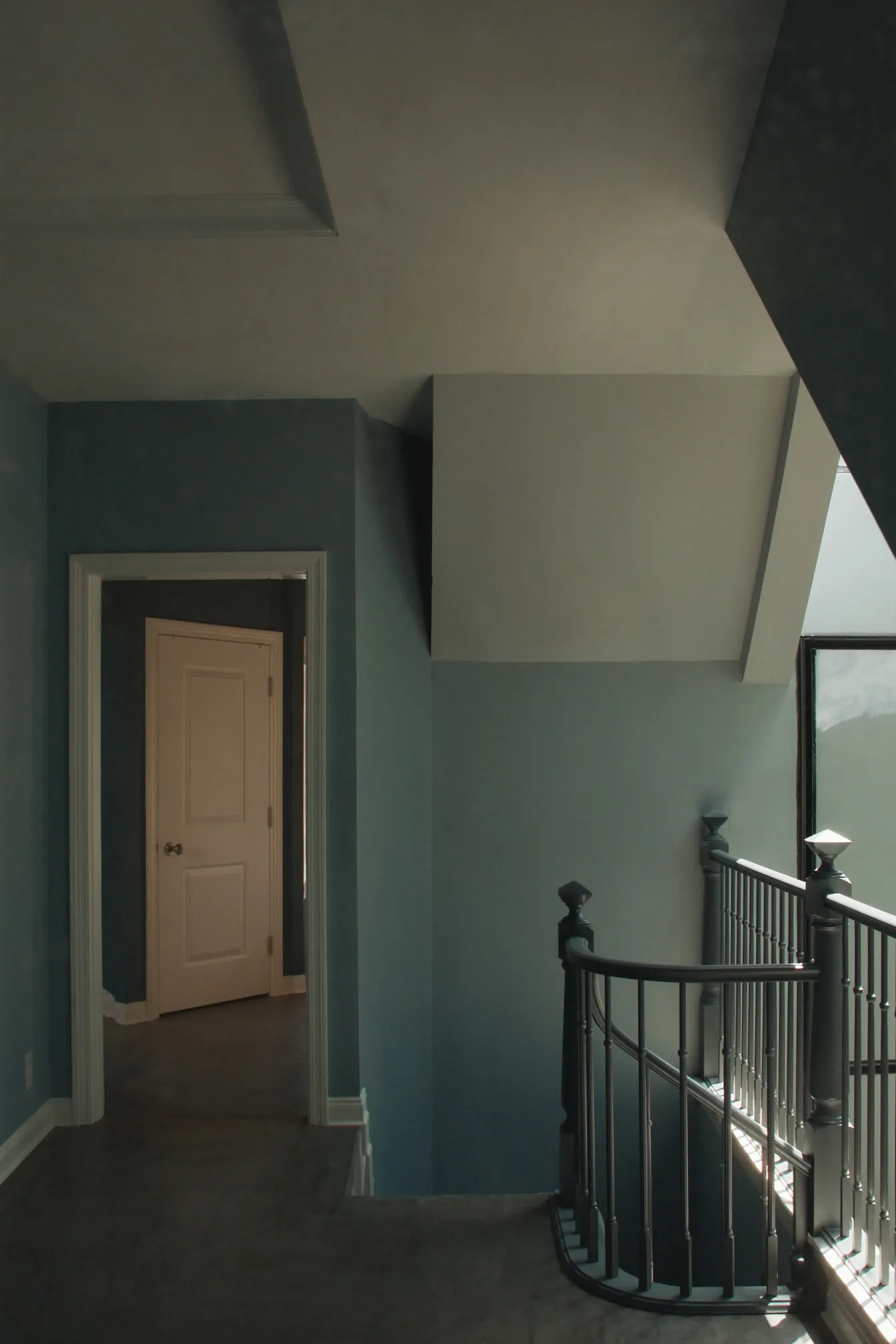 Painted new-build stairwell